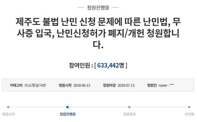 ▲ ▲ 역대 최다 인원이 참여한 청와대 국민청원이 6일 63만명을 돌파했다. ⓒ청와대 국민청원 캡처