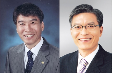 ▲ 사진 왼쪽부터 장천배 증평군의장·장선배 충북도의장.ⓒ증평군의회·충북도의회