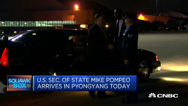 ▲ 마이크 폼페오 美국무장관의 3차 방북 이후 미국 내에서는 북한의 비핵화 의도에 의구심을 나타내고 있다. ⓒ美CNBC 스쿽크 박스의 폼페오 국무장관 3차 방북 관련보도 화면캡쳐.