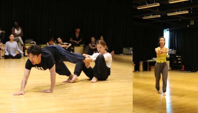 ▲ 류진욱과 박정윤(오른쪽), 손나예(왼쪽).ⓒ한국문화예술위원회