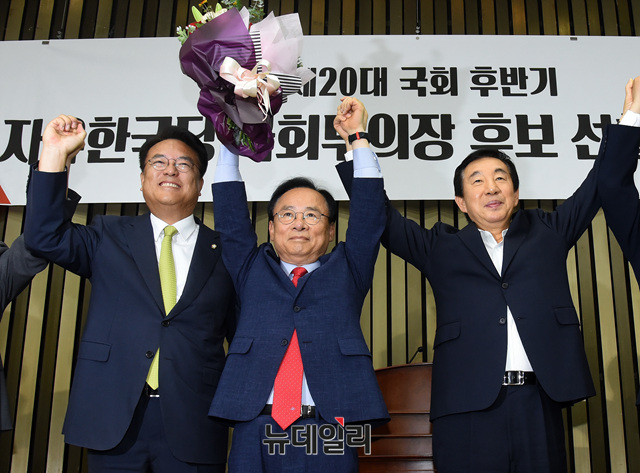 ▲ 12일 자유한국당 의원총회에서 국회부의장 후보로 최종 선출된 이주영 의원 ⓒ뉴데일리 공준표 기자