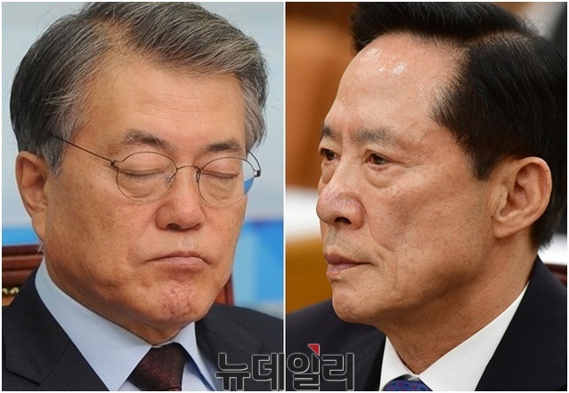 ▲ 문재인 대통령과 송영무 국방부 장관. ⓒ뉴데일리 DB