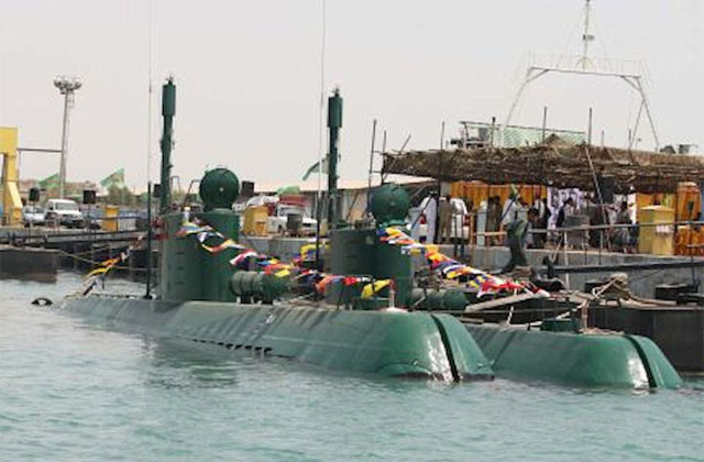 ▲ 이란 혁명수비대가 보유한 '가디르'급 잠수정. 북한 '연어급' 잠수정이다. ⓒ美글로벌 시큐리티 화면캡쳐.