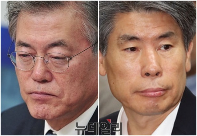 ▲ 문재인 대통령과 윤종원 대통령비서실 경제수석비서관. ⓒ뉴데일리 DB / 뉴시스 DB