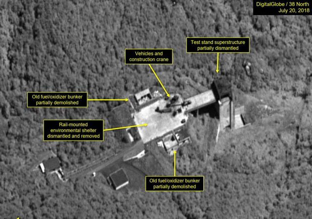 ▲ 지난 7월 20일 상업용 위성이 촬영한 北평안북도 철산군 동창리 서해 미사일 시험장. ⓒ38노스 관련보고서 화면캡쳐.