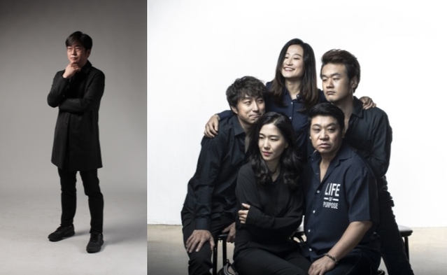 ▲ 전인철 연출과 조영규·이지혜·백성철·유병훈·김정민 배우(왼쪽 시계방향).ⓒ한국문화예술위원회
