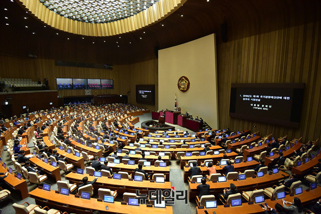 ▲ 국회 본회의장 전경 ⓒ뉴데일리 이종현 기자