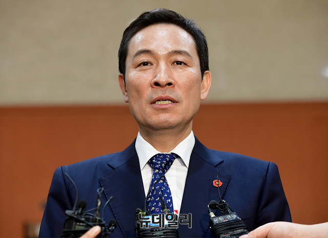 ▲ 더불어민주당 우상호 의원. ⓒ뉴데일리 정상윤 기자