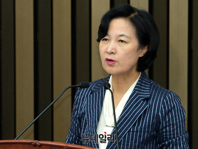 ▲ 더불어민주당 추미애 대표. ⓒ뉴데일리 공준표 기자