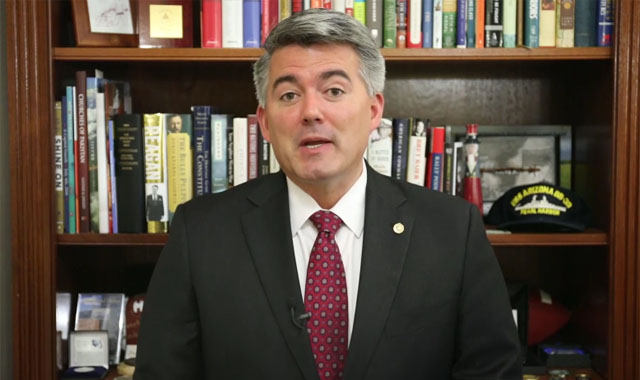 ▲ 코리 가드너 美상원의원. 대북제재에 강력한 대응을 주장하는 정치인 가운데 한 명이다. ⓒ美CBS 로컬뉴스 출연 당시 화면캡쳐.