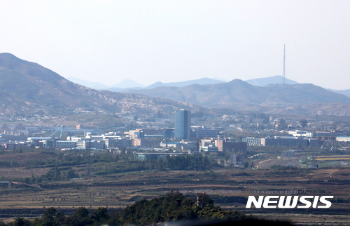▲ 경기도 파주시 도라산전망대에서 바라본 개성공단의 모습. ⓒ 사진 뉴시스
