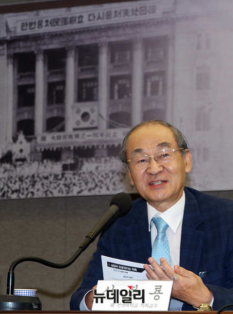▲ 신복룡 전 건국대 석좌교수.ⓒ뉴데일리 이기륭 기자