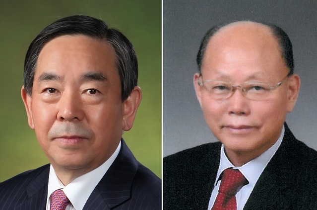 ▲ 2018 증평군민 대상 수상자 김순배‧권성업씨.ⓒ증평군