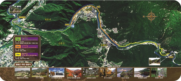 ▲ ‘월류봉 둘레길’ 안내도.ⓒ영동군