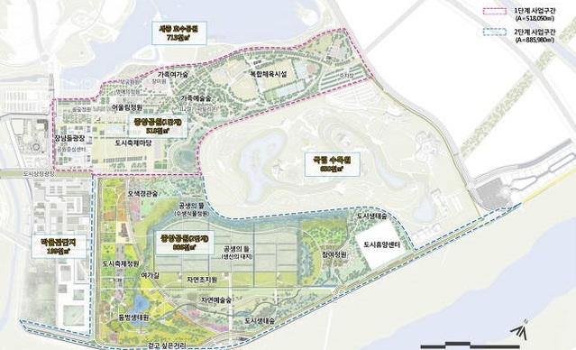 ▲ 행복도시 중앙공원조성계획도.ⓒ행정중심복합도시건설청