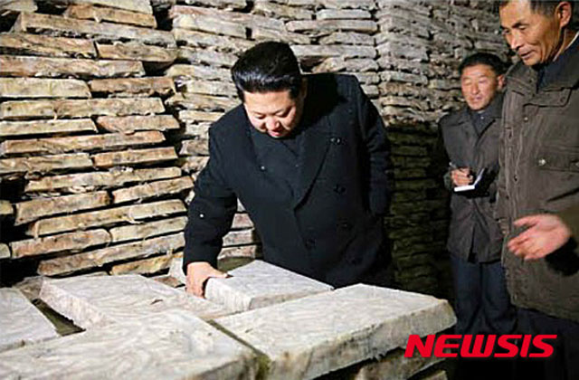 ▲ 과거 김정은이 현지지도를 했던 825 수산사업소. 북한군 소유 외화벌이 기업소다. ⓒ뉴시스. 무단전재 및 재배포 금지.