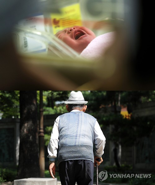 ▲ 저출산과 고령화 모습. ⓒ연합뉴스