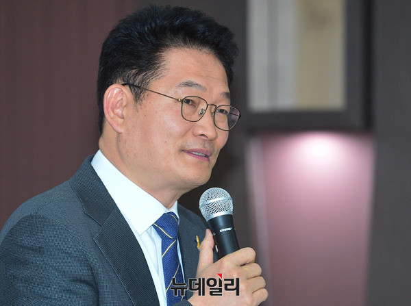 ▲ 더불어민주당 송영길 당대표 후보. ⓒ뉴데일리 공준표 기자