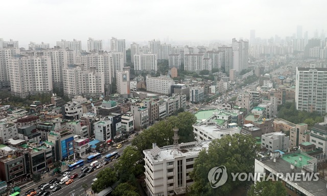 ▲ 서울 동작구 일대 아파트 및 주택가. ⓒ연합뉴스