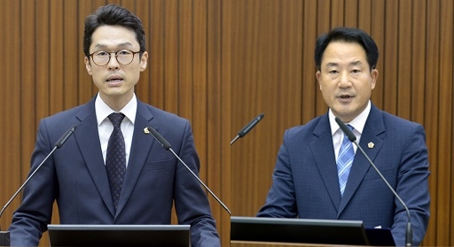 ▲ 사진 왼쪽부터 세종시의회 노종용 의원·상병헌 의원.ⓒ세종시의회