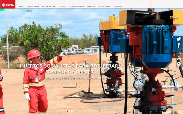 ▲ 베네수엘라 국영 석유기업 PDVSA의 사업설명. 차베스와 마두로의 포퓰리즘 원천이다. ⓒPDVSA 홈페이지 캡쳐.