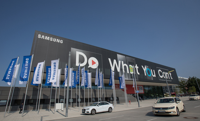 ▲ IFA 2018 삼성전자 전시장의 야외 전경 모습 ⓒ삼성전자