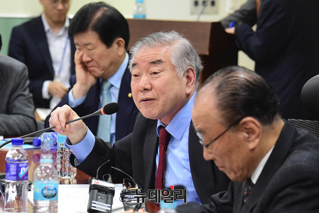 ▲ 문정인 대통령 통일외교안보특보. ⓒ뉴데일리 이종현 기자