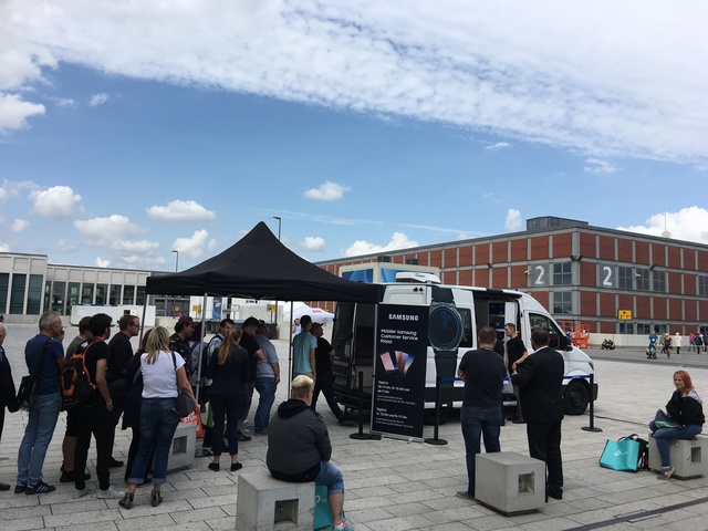 ▲ IFA 2018 기간동안 운영되는 삼성전자 찾아가는 AS서비스차 ⓒ장소희 기자