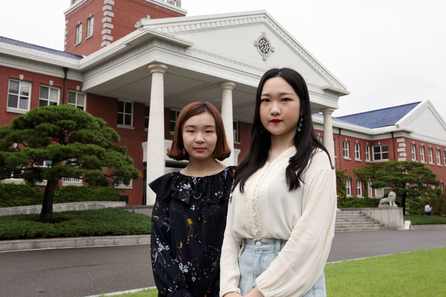 ▲ 일본어문학과 홍유리(좌), 이명은(우) 학생이 2018 일본 문부과학성 국비장학생으로 선발됐다.ⓒ계명대