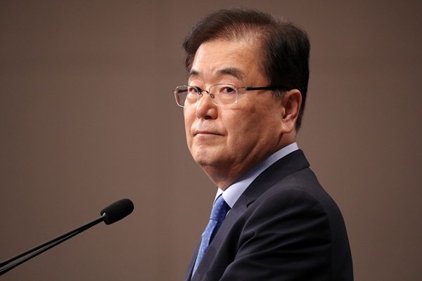 ▲ 정의용 청와대 국가안보실장. 그는 오는 5일 대북 특사 자격으로 평양을 방문한다. ⓒ뉴시스 DB