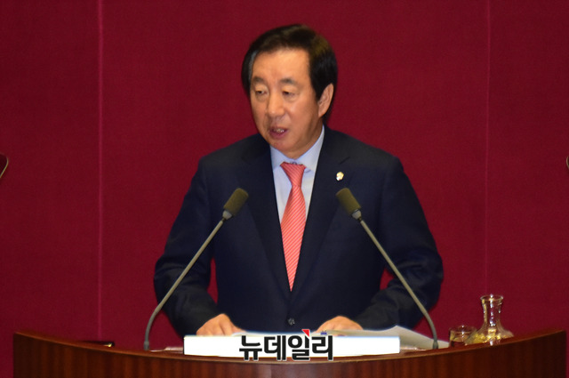 ▲ 자유한국당 김성태 원내대표. ⓒ뉴데일리 이종현 기자