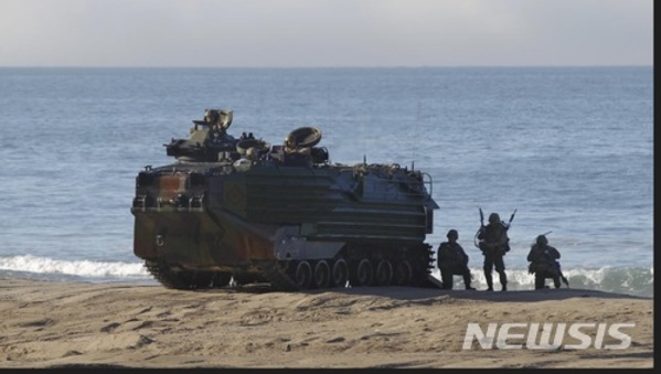 ▲ 美해병대와 日자위대의 2018년 연합 훈련 장면ⓒ뉴시스. 무단 전재 및 재배포 금지.