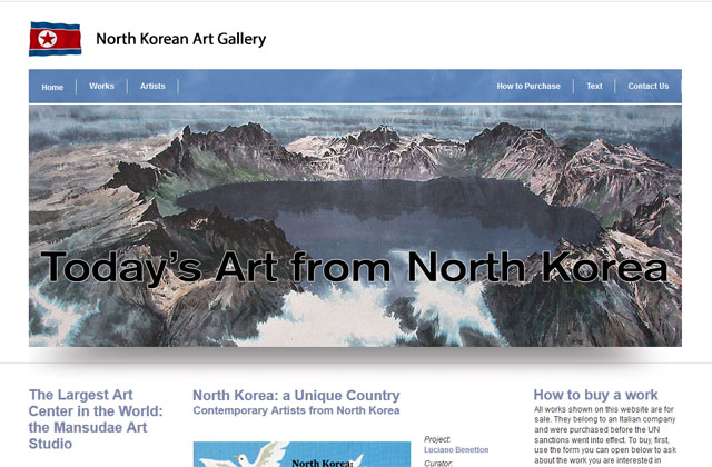 ▲ 北'만수대 창작사' 영문 홈페이지. 6일 현재 국내에서도 접속이 된다. ⓒ北'만수대 창작사' 홈페이지 캡쳐.