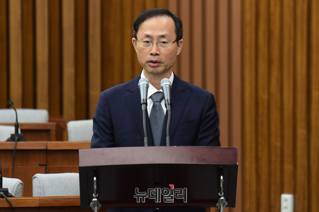 ▲ 김기영 헌법재판관 후보자. ⓒ뉴데일리 이종현 기자