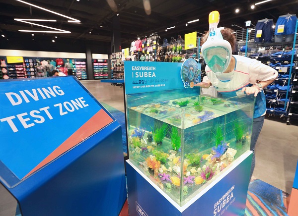 ▲ 데카트론 매장 내 체험형 공간ⓒ데카트론코리아