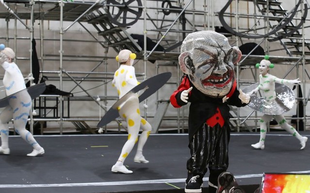 ▲ 오페라 '니벨룽의 반지-라인의 황금' 프레스 리허설에서 출연진이 공연 일부를 시연하고 있다.ⓒ연합뉴스