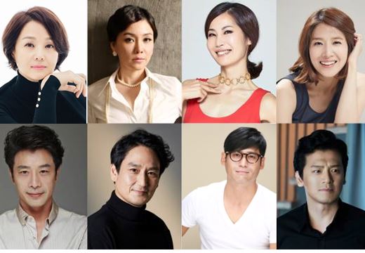 ▲ 위쪽 좌측부터 배종옥·김정난·정수영·양소민,아래쪽 좌측부터 김진근·김수현·이형철·이도엽.ⓒ연극열전