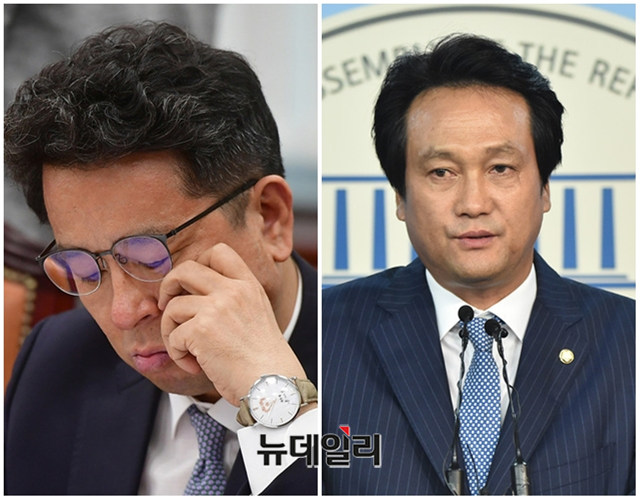 ▲ 더불어민주당 이철희 의원과 안민석 의원. ⓒ뉴데일리 DB