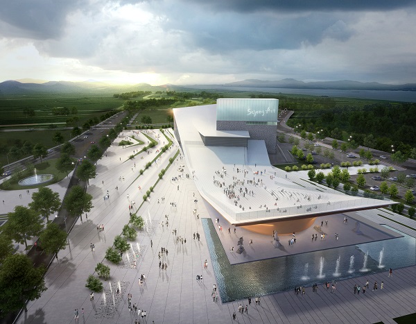 ▲ 세종아트센터 옥외휴게공간 조감도.ⓒ행정중심복합도시건설청