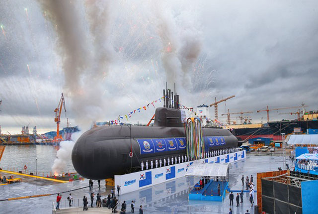 ▲ 지난 9월 14일 열린 '안창호'함 진수식. ⓒ뉴시스. 무단전재 및 재배포 금지.