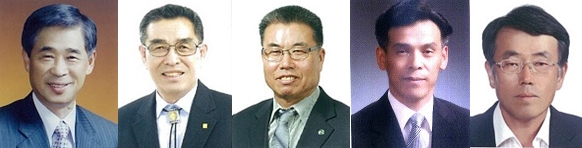▲ 사진 왼쪽부터 성양수·신우식·전훈식·한영희·권혁동 씨ⓒ괴산군