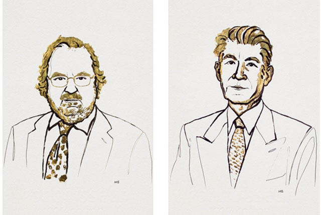 ▲ 2018 노벨 생리의학상 수상자 제임스 P.앨리슨 박사와 혼조 타스쿠 日교토대 명예교수. ⓒ노벨상 위원회 홈페이지 캡쳐.