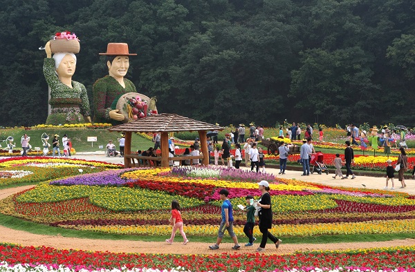 ▲ 지난해 청원생명축제장.(꽃밭)ⓒ청주시