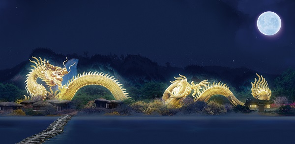 ▲ 미디어파사드 배경 사진.ⓒ진천군