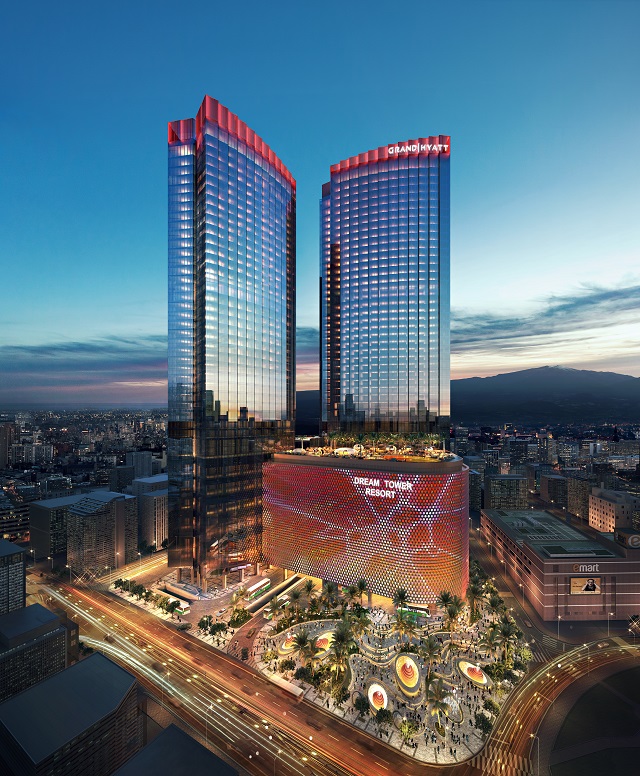 ▲ 제주 드림타워 복합리조트 야경 조감도ⓒ롯데관광개발