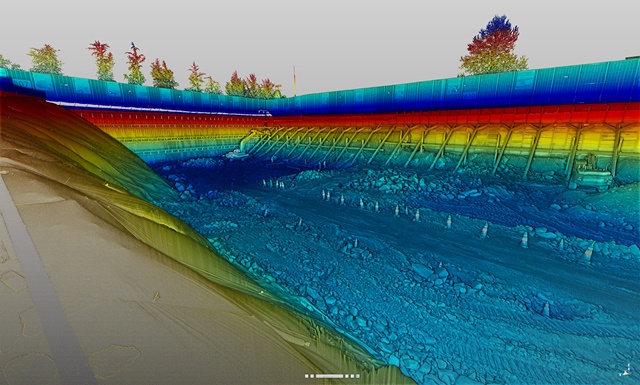 ▲ 스캔을 통해 확보한 현장 3D 영상. ⓒ롯데건설