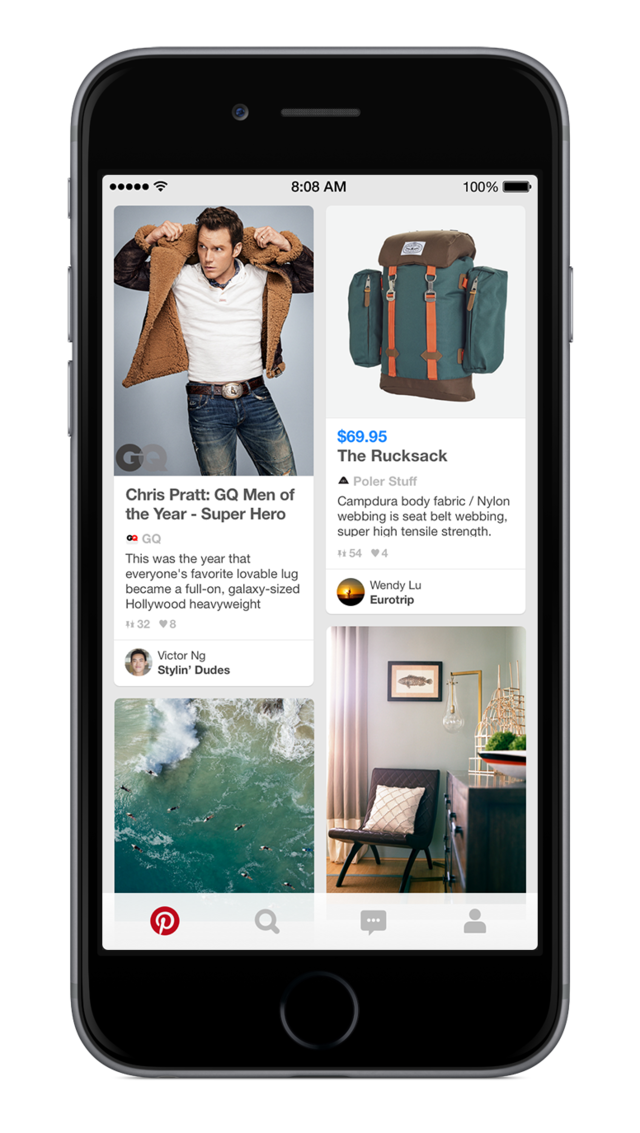 ▲ 소셜 미디어 플랫폼 핀터레스트(Pinterest) ⓒPinterest