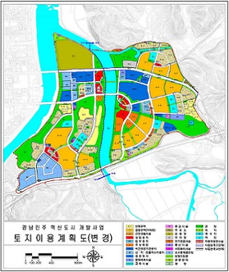 ▲ 진주혁신도시 토지이용 계획도.ⓒLH
