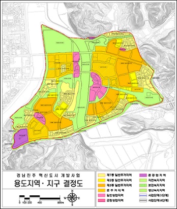 ▲ 경남혁신도시 용도지역 결정도.ⓒLH