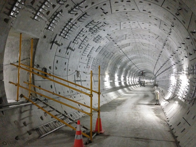 ▲ 자료사진. 싱가포르 도심지하철(DTL) 3단계 C925현장 터널 내부. ⓒGS건설